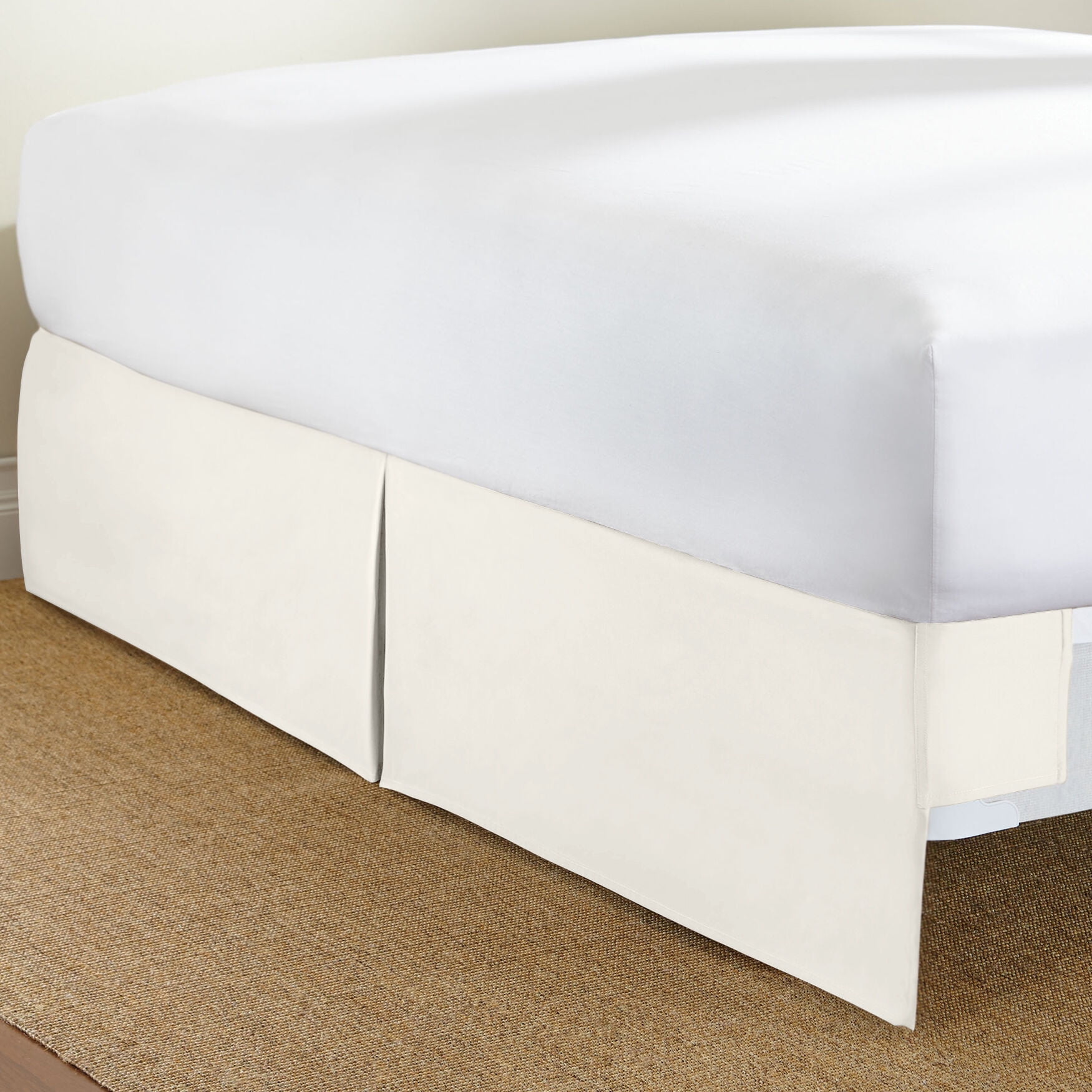 BrylaneHome Tailored Magic Bedskirt - Full, Ivory