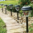 thumbnail image 1 of BrylaneHome Tiffany Style Solar Stake Lights, Set Of 5, 1 of 1