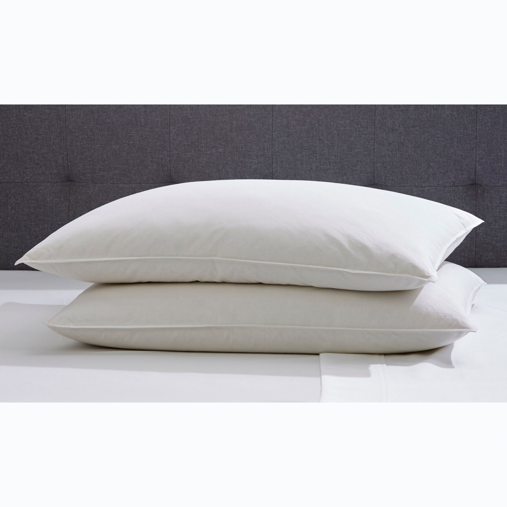 700-Fill-Power Sateen White Goose Down Pillow Pale Blue Firm King, Cotton | L.L.Bean