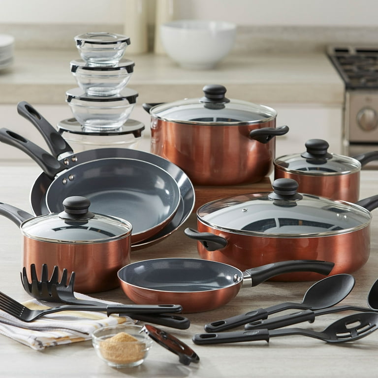 26-Pc. Aluminum Cookware Set by BrylaneHome in Copper