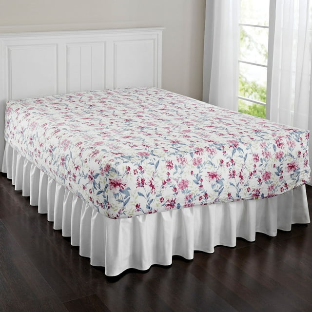 Brylanehome 300Tc Cotton Printed Bed Tite Sheet Set King, Raspberry