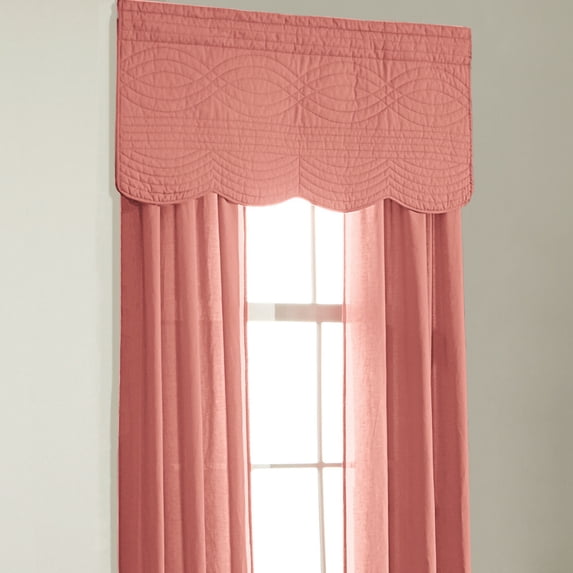 Brylanehome Florence Panel Set With Tiebacks 42"W X 84"L, Coral Curtain