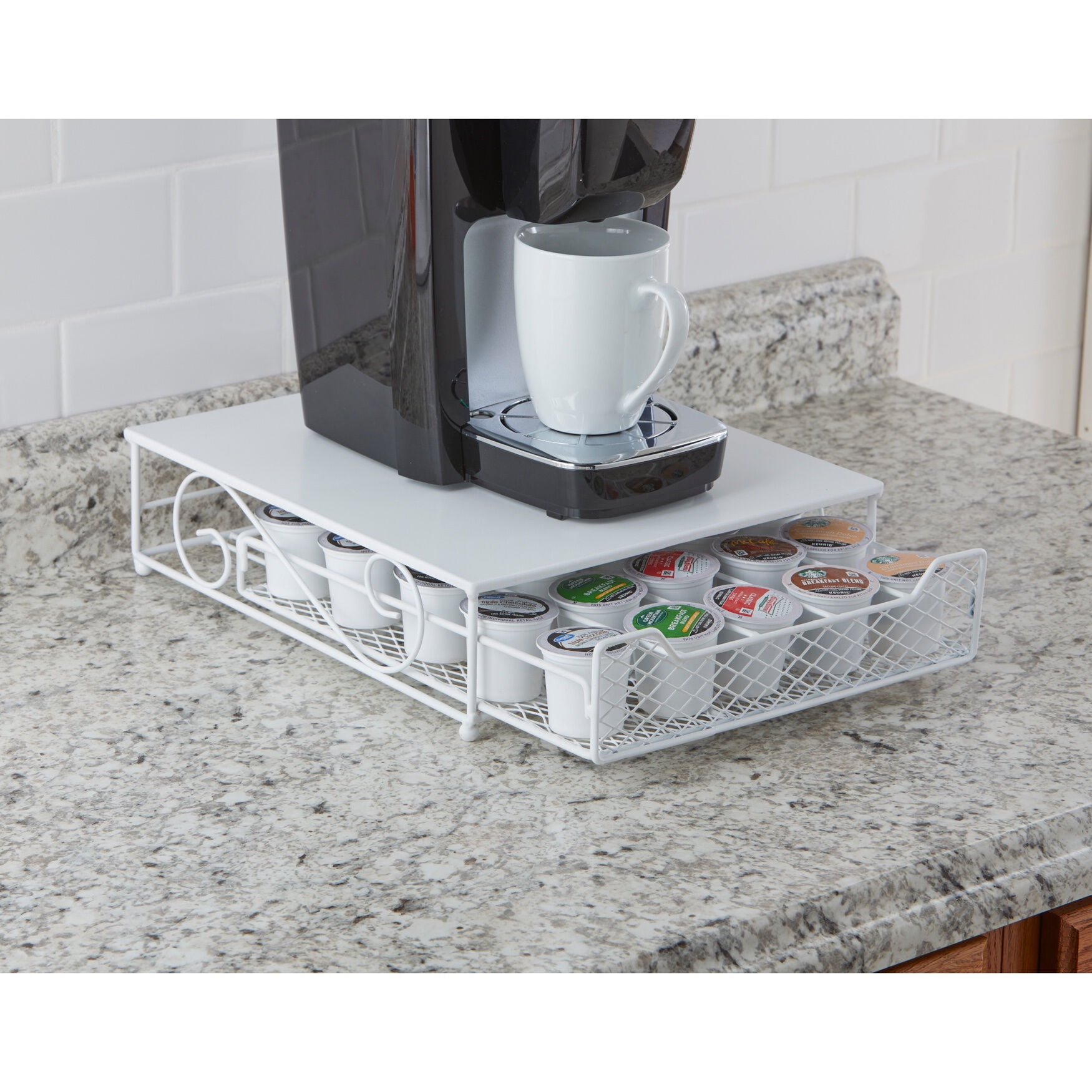 BrylaneHome Scroll KCup Storage Drawer