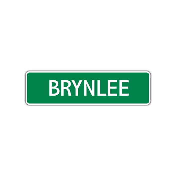 Brynlee Girls Children Indoor Outdoor Name Letter Printed Label Wall Plaque Decoration Aluminum Metal Sign 4"x13.5"