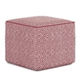 thumbnail image 1 of Simpli Home Brynn 18 inch Wide Boho Square Pouf in Patterned Black and Natural Handwoven Cotton, 1 of 2