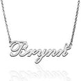 thumbnail image 1 of Brynn Custom Name Necklace Customized Personalized Plated Name Necklace for Mother Daughter Friendship Women Valentine's Day Christmas Birthday New Year Silver, 1 of 7