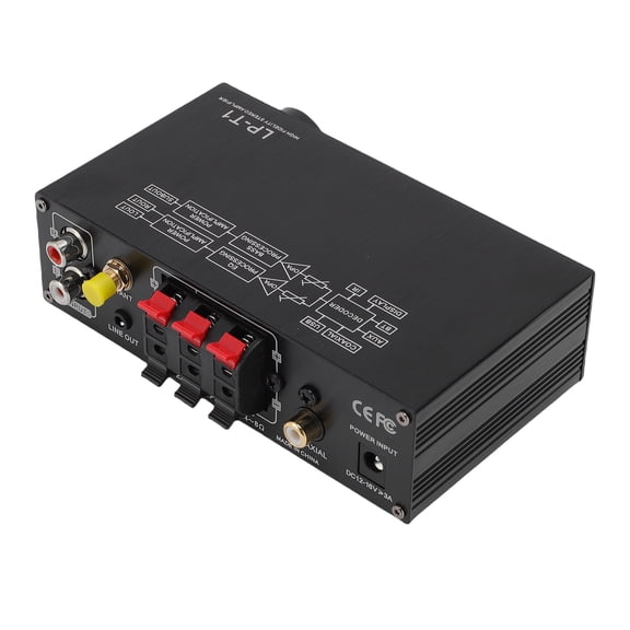 Brynna 2.1 ChannelSubwoofer Amplifier, Amplifier 2.1 Channel with Remote Control for Home Theater US Plug