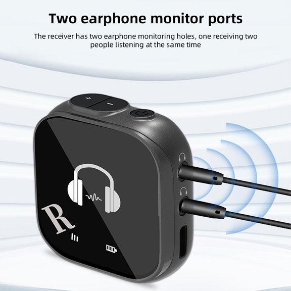 Brynna 2.4GHz Wireless IEM transmitter and receiver Audio 5.8G Wireless In Ear Monitor System Dual-channel Monitoring IEM System Earphones with 3-in-1 Transmitter and Receiver for Studio Band