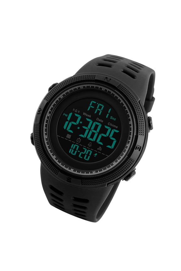 50M Waterproof Men Sports Watches Digital Wristwatches with Dual Time Display Stopwatch Alarm Chronograph 50M for Running Outdoor Activities Black Blue Red Gold Options