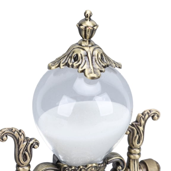 Brynna Antique Hourglass with Sand Sand Timer With Stand, Hourglass Timer Small Engraving 360 Degree Rotating Embossed 15 Mins for Meditation Bronze Colour