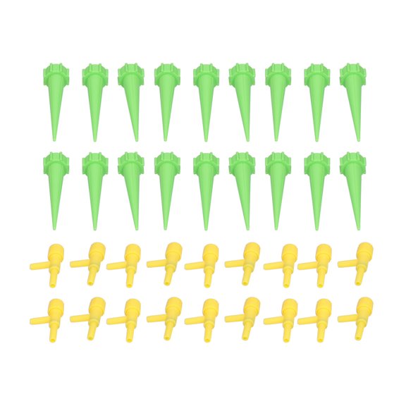 Brynna Automatic Irrigation Equipment Self Watering Spikes Automatic Plant Watering Devices Control Valve Switch Drip Irrigation System Moisturizing Cooling ABS Green 18PCS
