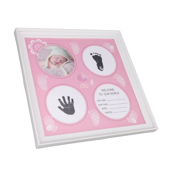 Brynna Baby Print Frames Baby Handprint Footprint Kit Baby Print Frame Kit Keepsake Photo Frame Infant Hand Footprint with Photo and Ink for Newborn Nursery Decor and New Mom G