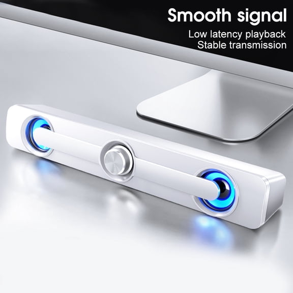 Brynna Bass SpeakerNotebook Speaker, Computer Speaker 3.5mm Jack for Daily Use White