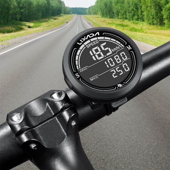Brynna Bike ComputerWired Bike Speedometer Round Shaped Bike Computer with Backlight Screen Multifunctional Cycle Odometer for Enthusiasts ABS Material IP67 5.6x5
