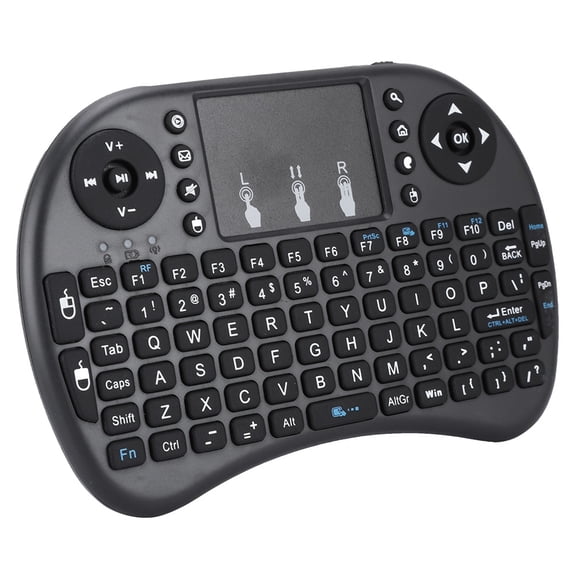 Brynna Black Keyboard92-key 2.4GHz Wireless Keyboard with Touchpad, Ergonomic Design, Plug and Play, No Battery, Home Multimedia, , PC Mouse TV,