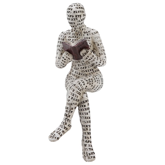 Brynna Bookshelf Decoration Innovative Resin Reading Woman Figurine Sculpture for Home Decoration