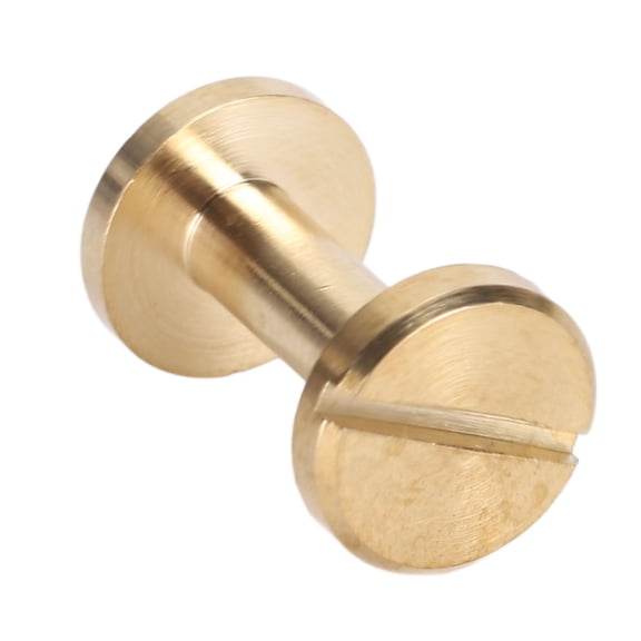 Brynna Brass Rivet Binding Rivet, 10mm Screw Rivet Round Flat Head for Belts Bags Wallets 10x10mm / 0.39x0.39in