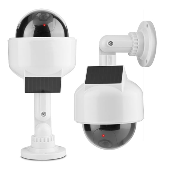 Brynna Camera Dome Shape Solar Security Camera for Home with LED Light
