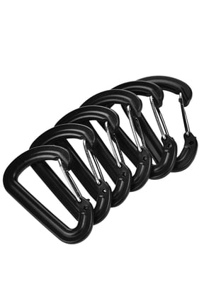CarabinerPlastic 20Pcs Plastic Carabiner Climbing Hiking Locking Buckle Key Ring Outdoor Sports Accessory
