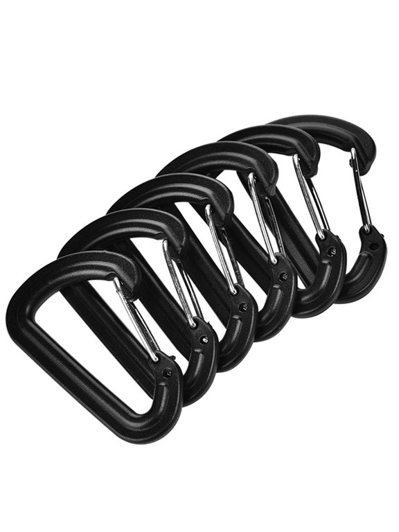 CarabinerPlastic 20Pcs Plastic Carabiner Climbing Hiking Locking Buckle Key Ring Outdoor Sports Accessory