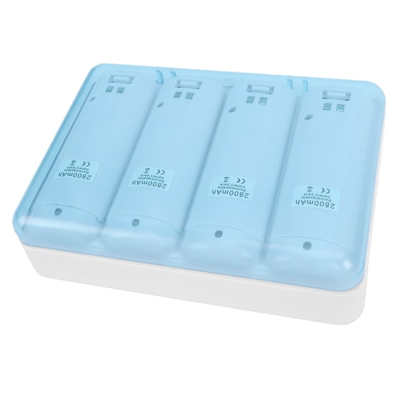 Brynna Charger Station Fit for Battery Pack Remote Battery Charger Controller Battery Pack Rechargeable Battery Pack 4 in 1 Charging Station 4 x 2800mAh LED Indicator USB Cable with 4 Rechargeable