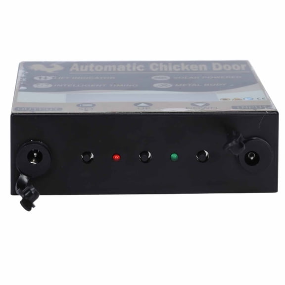 Brynna Chicken Door Opener Automatic Chicken Coop Door, Rolling Curtain Chicken House Door Solar Powerd Multifunction with LED Display Controller for Chicken for Poultry