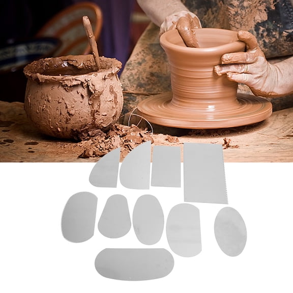 Brynna Clay Spatula Scraper, Stainless Steel Clay Scraper for Sculpturing for Sculptors