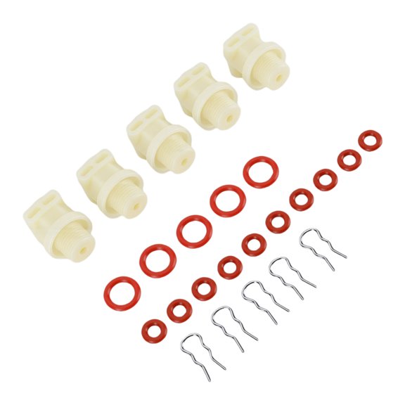 Brynna Coffee Machine Connector and O Fluid Coffee Machine Connector Kit Replacement for Heatproof Coffee Maker Connector and Silicone Rings