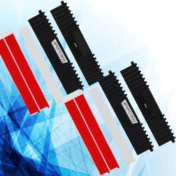 Brynna Cooling Chip Memory Bank Heatsink, Memory Cooling Vest 2 Set for DDR DDR2 DDR3 DDR4 for Desktop Computer