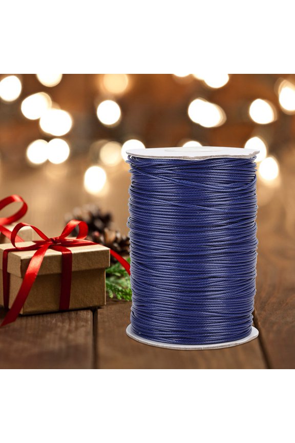 Cotton Thread Wax Line, Hand Woven Rope, Soft and Delicate 1mm Nylon Thread, with Glossy Elastic Surface for Necklace, Beaded Rope, Sewing Bags, Clothing and Sho