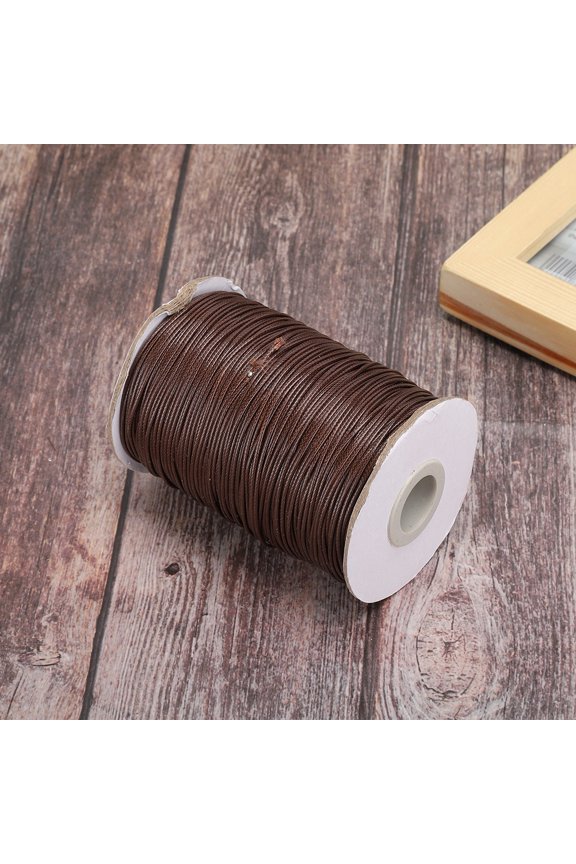 Cotton Thread Wax Line, Hand Woven Rope, Soft and Delicate 1mm Nylon Thread, with Glossy Elastic Surface for Necklace, Beaded Rope, Sewing Bags, Clothing and Sho