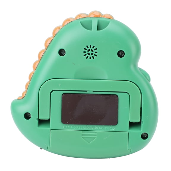 Brynna Countdown Timer Kids Timer, Battery Powered Dinosaur Kids Timer Loud Alarm Button Control Hanging Hole for Home Office Green