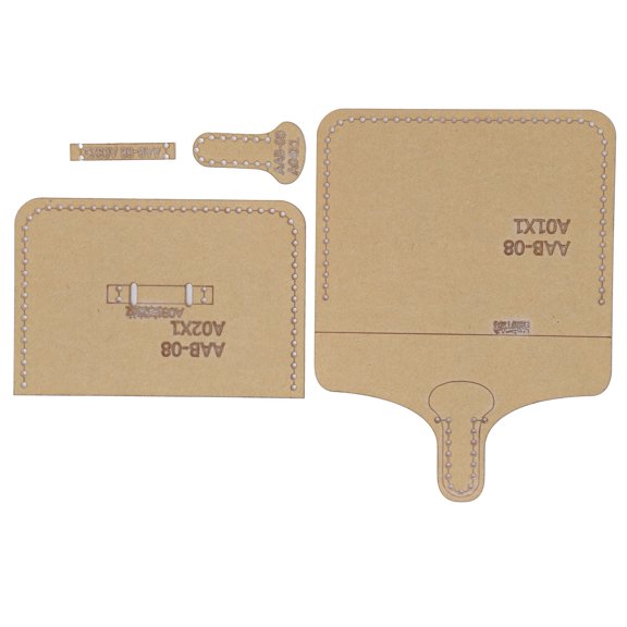 Brynna Craft Tools Template 4Pcs Acrylic Template Card Bag Purse DIY Leather Pattern Wallet Mold Craft Tools