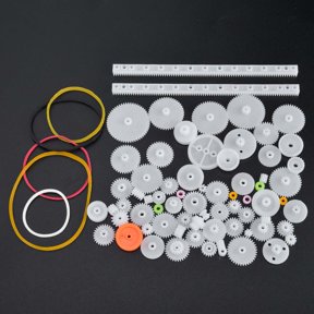 Brynna DIY Accessories Gearbox Gear, Model Toy Accessories 75pcs Plastic Gear Set DIY Robot Gear for Robot Gearbox Motor Toy