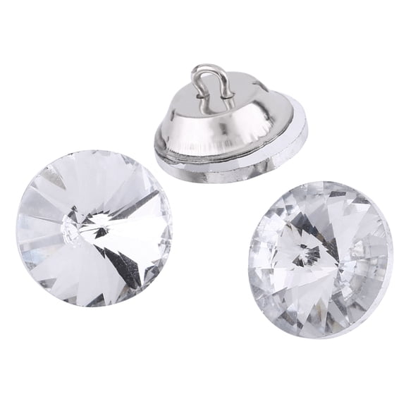 Brynna DIY Rhinestone Buttons CRYSTAL BUTTONS RHINESTONE TRANSPARENT LUXURY DECORATION 50PCS FOR CRAFT SOFA