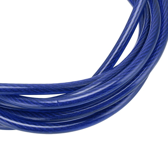 Brynna Double Head Dog Leash Dog Tie Out Cable, Rustproof Steel Wire Bite Resistant Camping Dog Leash Portable for Large Dogs Blue 6mmx3 Meters / 0.24inx9.8ft