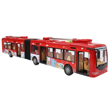 Brynna Educational Bus Electronic City Bus Music Light Car Educational Toy for Children Kids Inertia Traffic Model