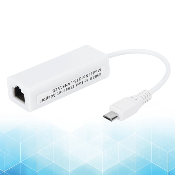 Brynna Ethernet Network Card USB 2.0 Network Adapter, 10/100Mbps Micro USB To RJ45 Ethernet Port for 1.3/W Motherboard for