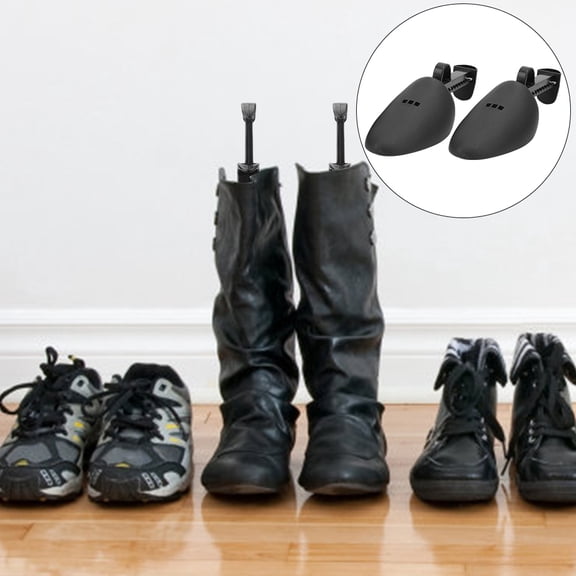 Brynna Expanding Shoes Spring Plastic Expanding Shoes Tree Support Shoe Stretcher Expander Shaper for Men Women Black