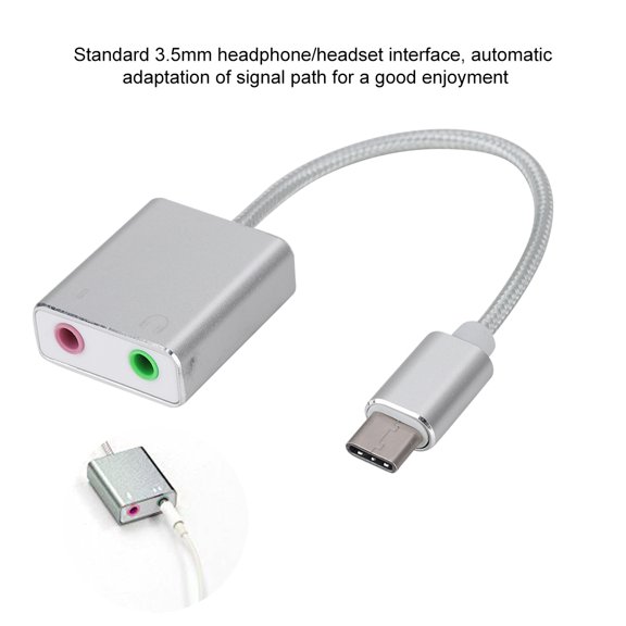Brynna External Sound Card3.5mm Sound Card, Noise Reduction Sound Card for Notebook for Tablet for Phone