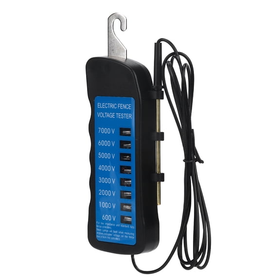 Brynna Farm Supply Fence Voltage Tester 7KV, Cold Weather Electric Fence Tester Wide Measurement Range Multi Light Low Impedance ABS for Farm