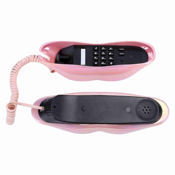 Brynna Fashionable Telephone Electroplating Electroplating Pink Funny Lip Telephone WX3016 Fashionable Number Storage Function