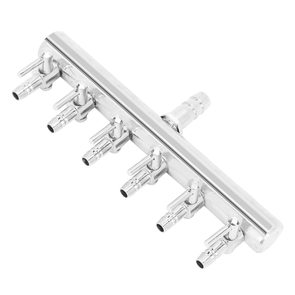 Brynna Fish Accessories 6-Way Aquarium Air Flow Control Lever Valve Distributor Stainless Steel Fish Tank Splitter