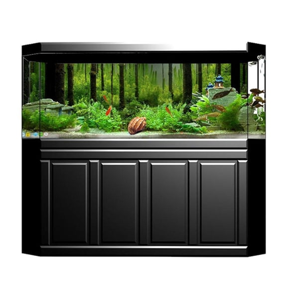 Brynna Fish Decor Paper PVC Waterproof Underwater Forest Tank Background Poster Adhesive Colorful Decoration Paper