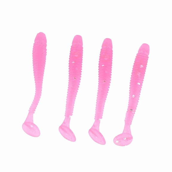 Brynna Fishing Soft LuresSoft Plastic Fishing Lures T Tail Grub Baits, 50PCS 5cm Fish Tackle Accessory for Sea Cucumber Look