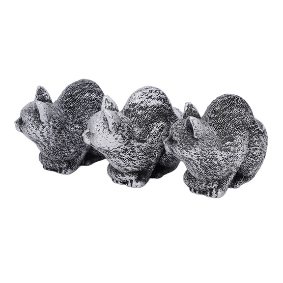 Brynna Flower Pot Holder Elevator Animal Statues Plant Stand, 3pcs Resin Flower Pot Feet for Outdoor Sleepy Cat