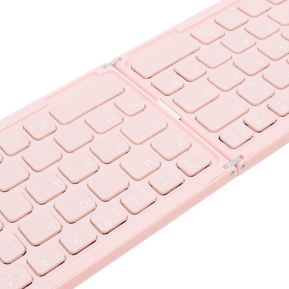 Brynna Foldable KeyboardFoldable Keyboard, Bluetooth 5.1 67 Keys Portable Keyboard with Stand for Laptop Pinkish