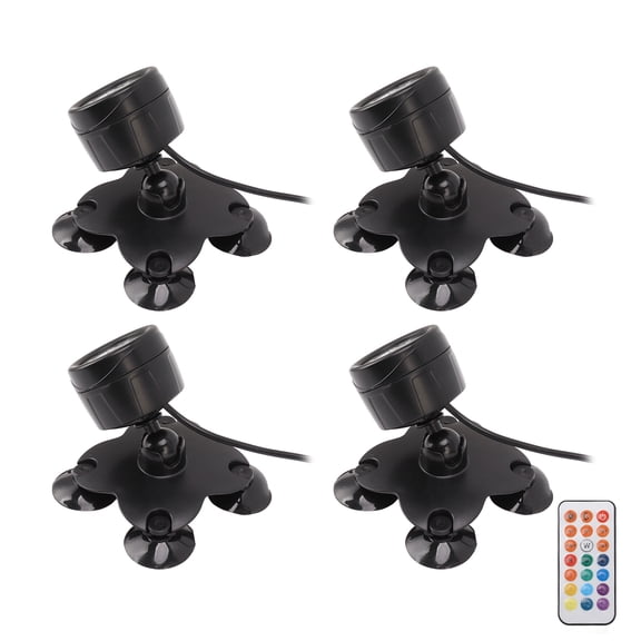 Brynna Fountain Fountain Spotlight, 360 Adjustable Base Super Bright Submersible Pond Light with Remote Control for Yard for Fish Tank