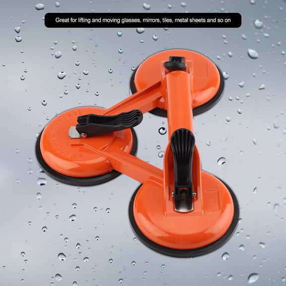 Brynna Glass Dent Puller Aluminum Alloy Suction Cup Glass Lifter with Flip Down Tabs 145kg Load Capacity for Moving Glasses Tiles Mirrors and Dent Puller