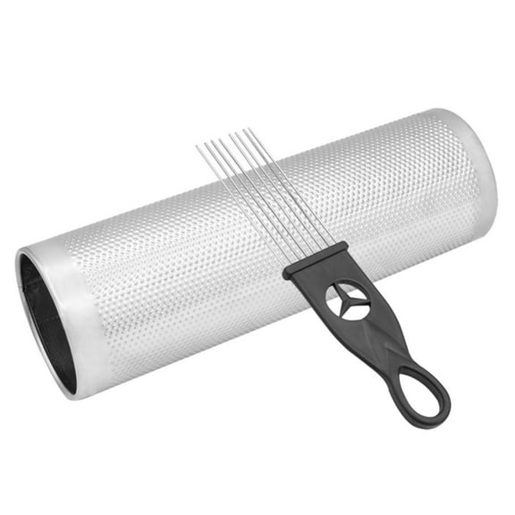 Brynna Guiro Percussion Instrument Stainless Steel Metal Guiro Percussion Instrument Durable Scraper Clear Sound Pleasant Performance Gift Kids